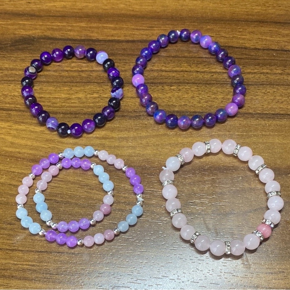 Hand Crafted Custom Natural Stone Or Crystal Stretch Bracelet